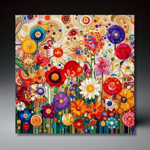 Wildflower Watercolor Ceramic Art Tile  |  Wall Decor | Handmade Home Decor | Gift for Friend | Floral Flower Wall Art | Trivet Hot Plate