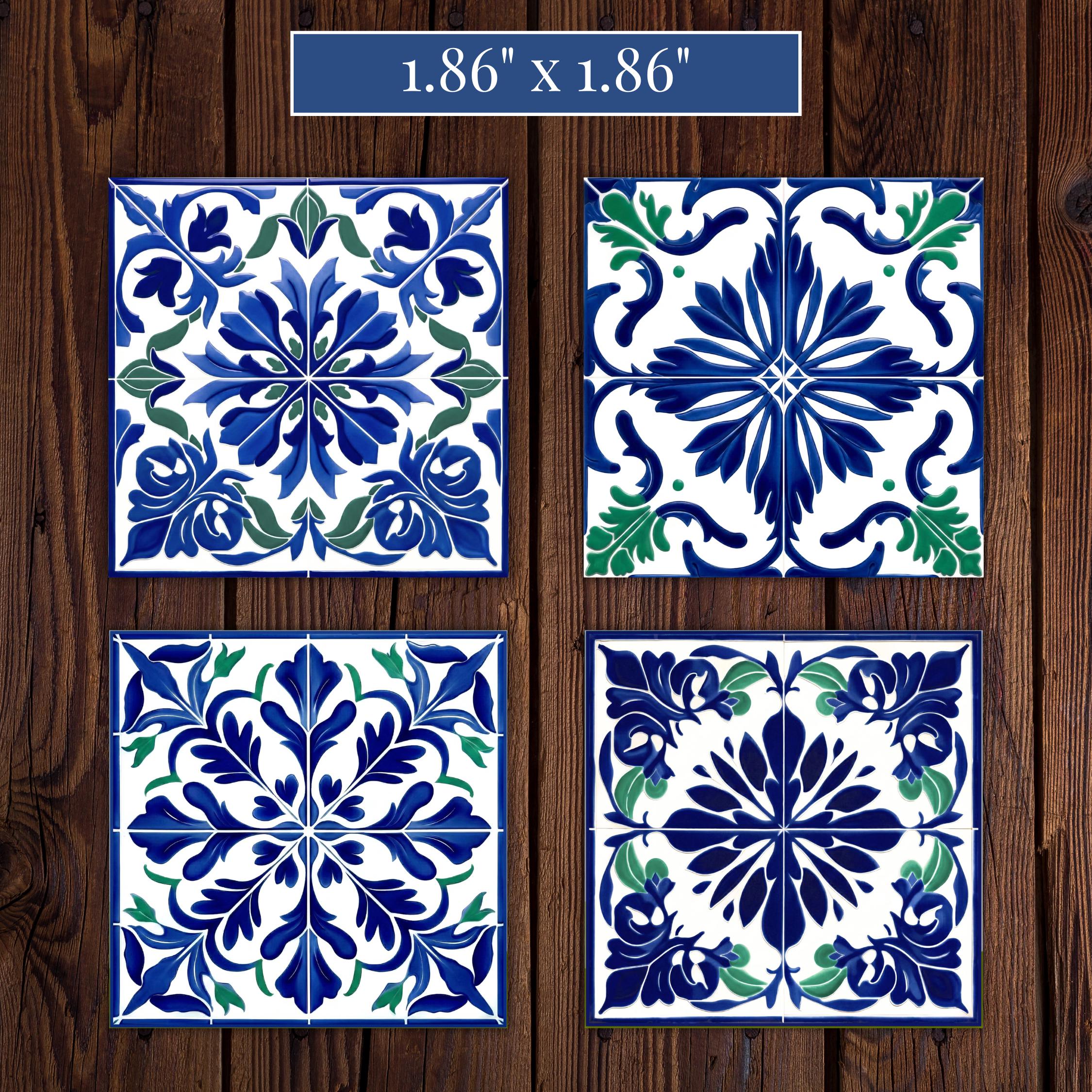Blue and White Spanish Portuguese Azulejo Tiles for Crafts, Magnets ...