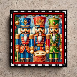 Nutcracker Holiday Trivet | Ceramic Tile Spoon rest | Kitchen Decor | Christmas Decor | Christmas Folk Art | Hostess Gift | Gift for Her
