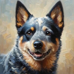 Australian Cattle Dog Ceramic Art Tile | Blue Heeler | Aussie Cattle Dog | Gift for Dog Lover | Wall Art | Trivet Option | Dog Art | image 3