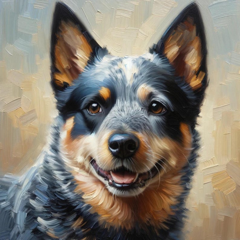 Australian Cattle Dog Ceramic Art Tile | Blue Heeler | Aussie Cattle Dog | Gift for Dog Lover | Wall Art | Trivet Option | Dog Art | image 3
