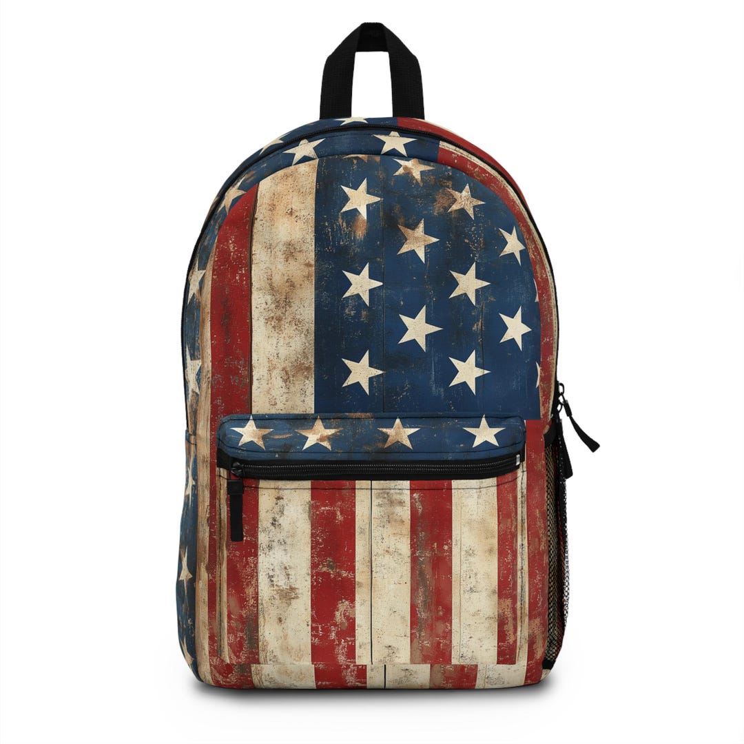 Durable American Flag Backpack Lightweight, Waterproof, Adjustable ...
