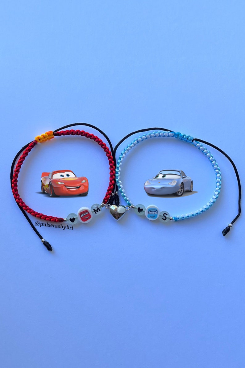 Lightning Mcqueen & Sally Matching Bracelets Etsy