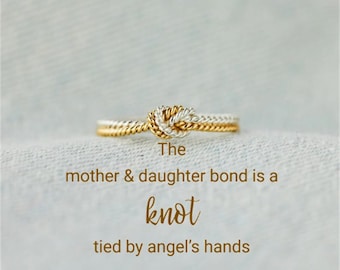 To My Daughter Two Strand Knot Ring - The Mother & Daughter Bond Is A Knot Tied By Angel’s Hands -Mother's Day Gifts -Birthday Gifts For Mum