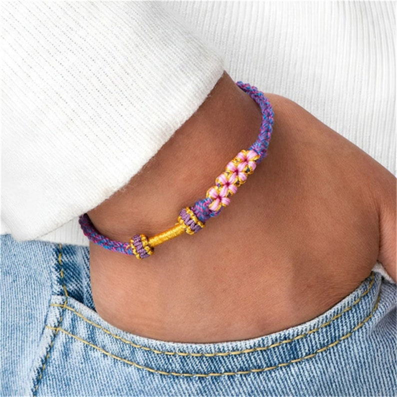To My Granddaughter Blossom Knot Bracelet Grandmother & Granddaughter A Link That Can Never Be Undone Birthday Gift From Grandma Nana image 2