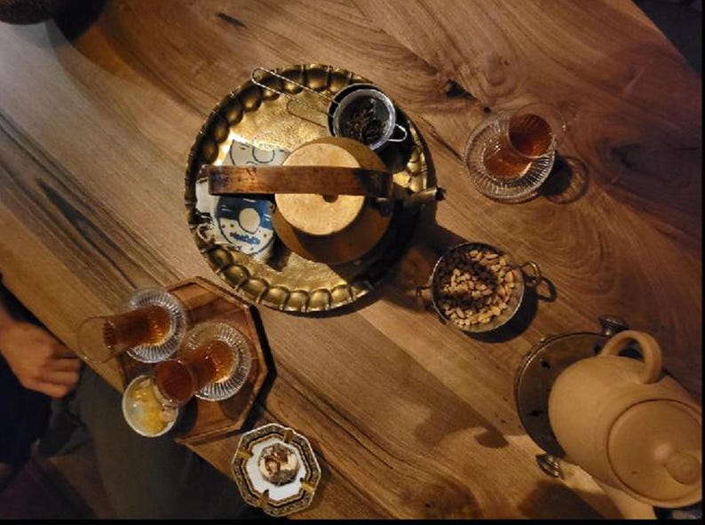 Oval Dining Table, Solid Walnut Wood Table, Mid Century Living Room