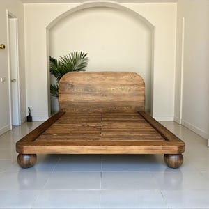 Solid Walnut Bed Frame | Custom Handmade Platform Bed | King Queen Full ...