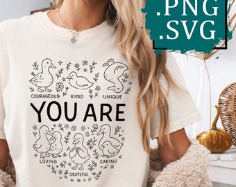 Silly Goose Teacher PNG: Kind Goose Affirmation, Back to School SVG (Digital Download