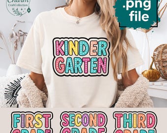 Coquette Back to School PNG Bundle: Dalmatian Dots, Grade Level Designs (Digital Download