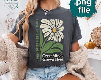 Custom School Name PNG: Retro Teacher Shirt Design (Digital Download 5000x5000px)