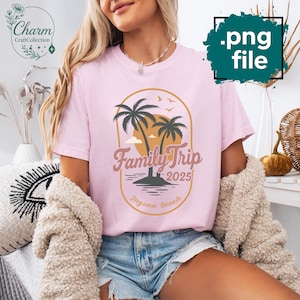 Family Vacation 2025 PNG: Beach Trip Design (Digital Download)