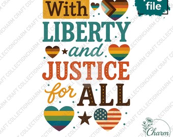 Equality & Justice PNG: Patriotic Social Justice Digital Design (300 DPI Downloadable File)