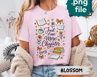 Amante de los libros PNG: Solo un capítulo más, café y libros (Descarga digital)