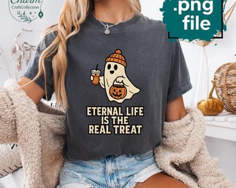 Christian Halloween Holy Ghost PNG: Funny Religious Fall Design, Spooky Season (Digital Download)