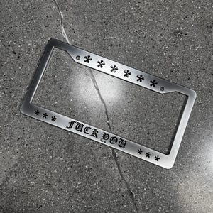 Marco de matrícula Not_Chrome Fuck You FU