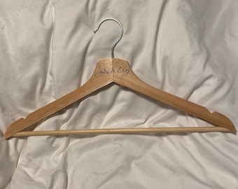 Personalized Wedding Hanger: Engraved Wood Bridal Party Keepsake