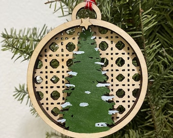 Rattan Christmas Tree Ornament