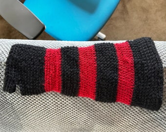 Striped Arm Warmers with Thumb Hole