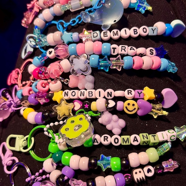 LGBT+ Pride Custom Beaded Keychains
