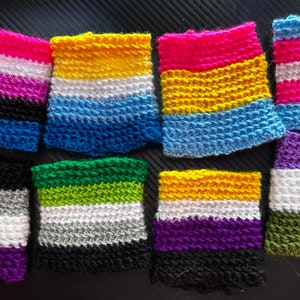 Pride Flagge häkeln Handgelenk Bänder