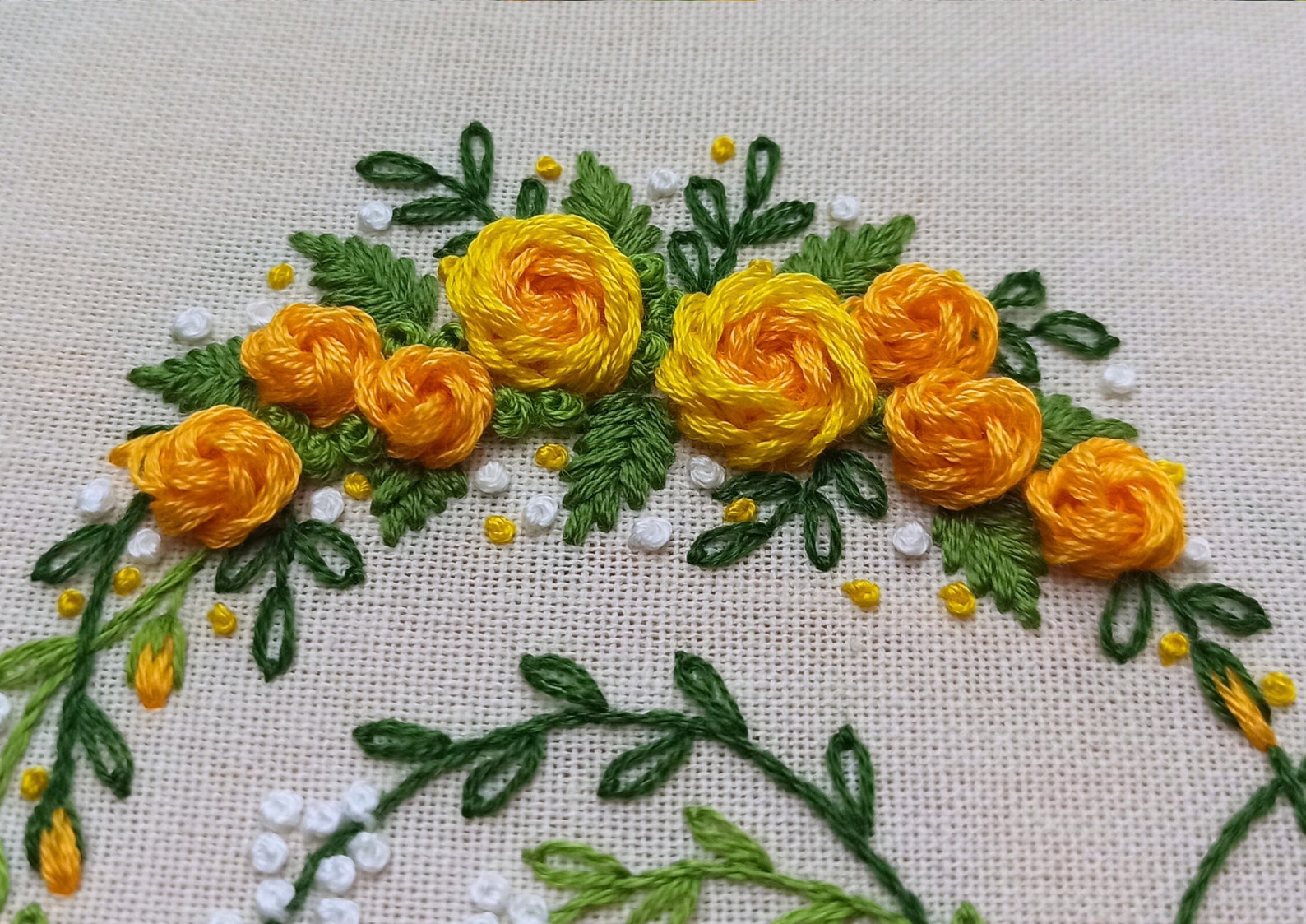 Monogram 'E' Embroidery PDF Pattern - Digital Embroidery Flower Design ...