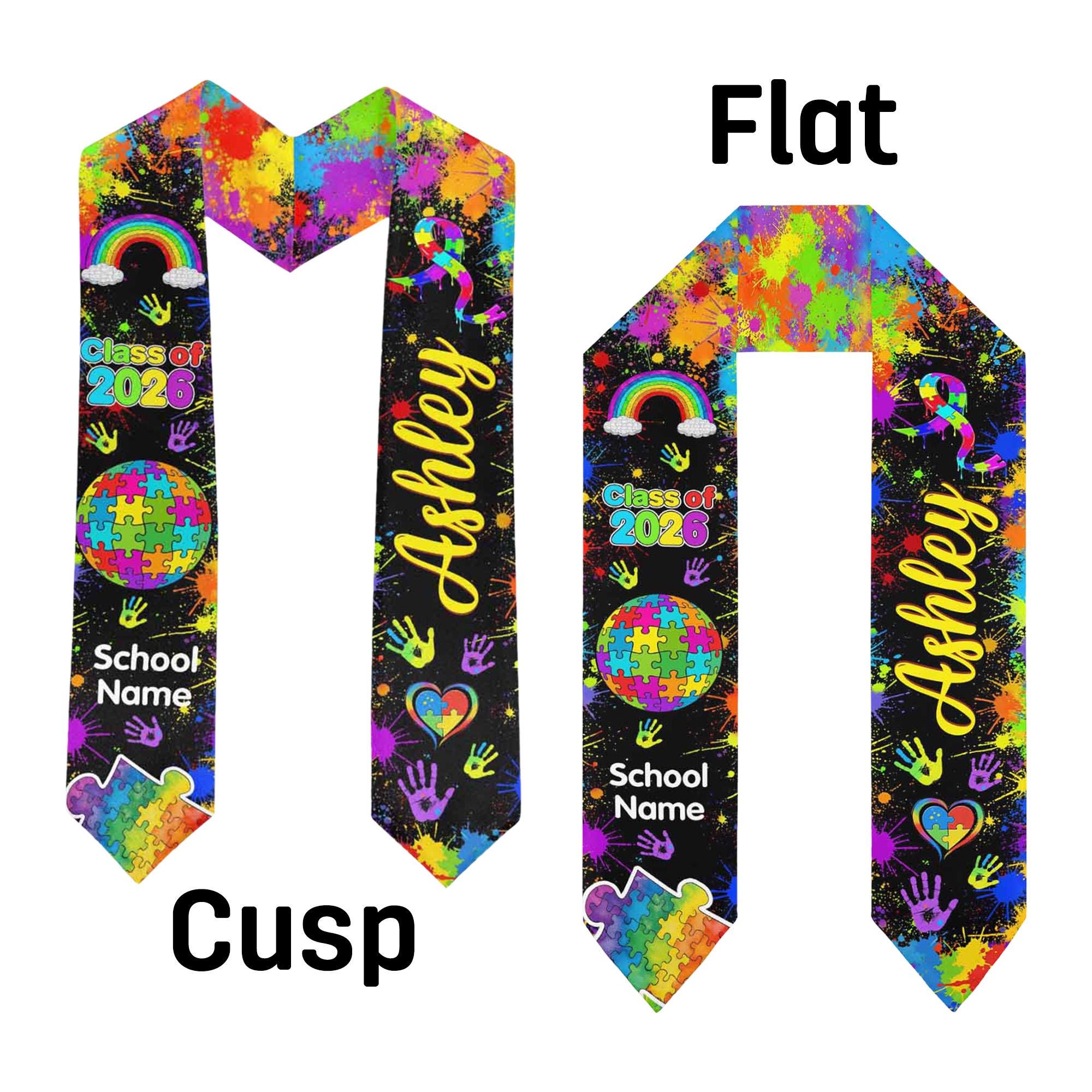 Personalized Autism Graduation Stole, Class of 2026 Neurodiversity ...