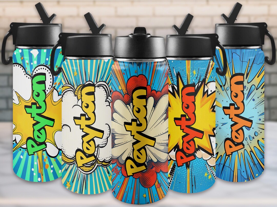 Personalized Kids Water Bottle: Insulated Stainless Steel Sports Bottle ...