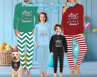 Personalized Easter Bunny Pajama Set – Matching Family PJs