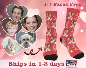 Custom Face Socks, Personalized Photo Socks, Gifts for Him/Her