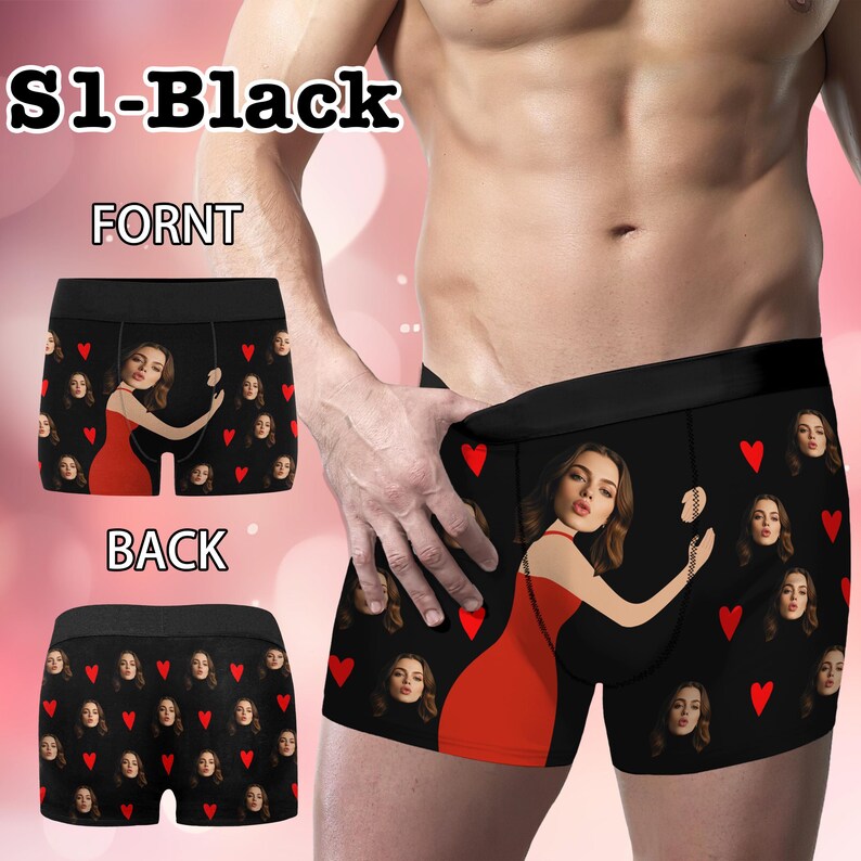 Custom Face Boxer Briefs, Personalized Photo Underwear Gifts, Heartfelt Love Gift for Men, Anniversary Present for Him image 15
