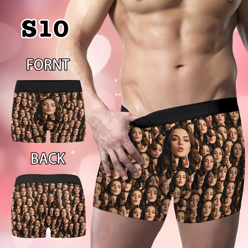 Custom Face Boxer Briefs, Personalized Photo Underwear Gifts, Heartfelt Love Gift for Men, Anniversary Present for Him image 16