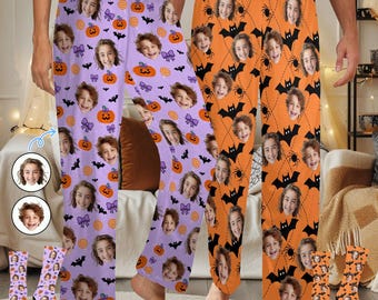 Custom Face Halloween Pajama Pants: Personalized Spooky Sleepwear