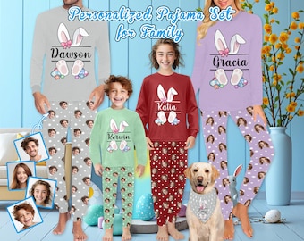 Personalized Family Easter Pajamas – Custom Bunny PJs