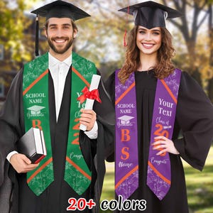 Custom Graduation Stole, Graduation Sash,Class of 2025 Gift,Personalized Graduation Stole,Gift for Grad, Customized Nursing Graduation Stole