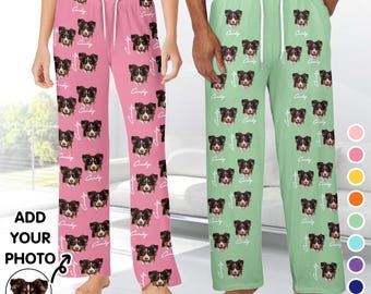 Custom Pet Photo Pajama Pants: Personalized Dog Cat PJs