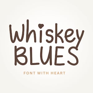 Font with heart | Cute Doodle font | Handwriting Font | Cricut Font | Font for Canva | Procreate Font | Alphabet With Heart | Valentine Font