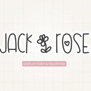 Font con cuore / Font carino Doodle / Font per scrittura a mano / Font Cricut / Font per Canva / Font Procreate / Font alfabeto / Valentine