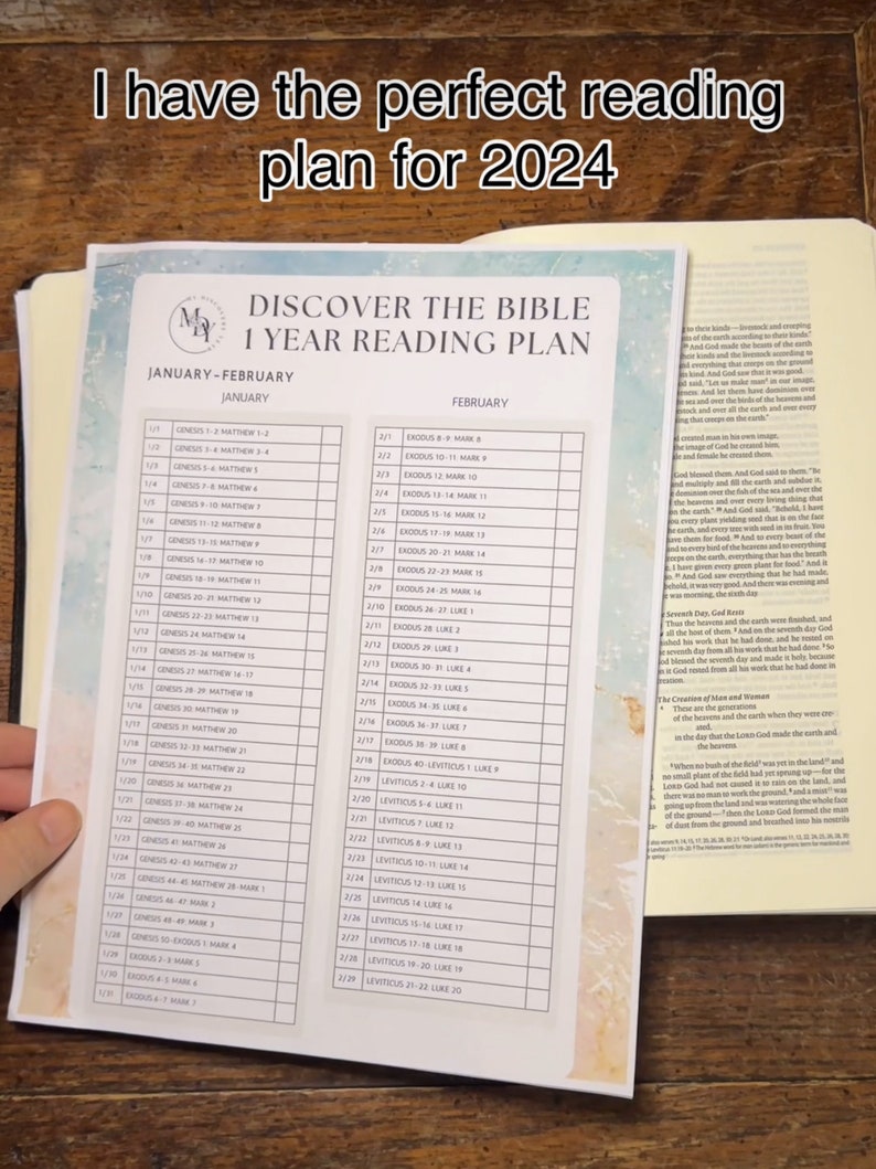 1 Year Bible Reading Plan - Etsy