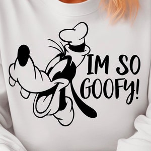 Goofy SVG, I'm So Goofy Clipart, Funny Disney SVG, Cartoon Dog SVG for Cricut and Silhouette, Digital Download, Disney Cutting File, Funny