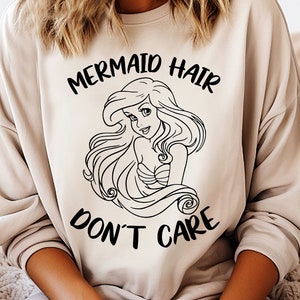 Mermaid Hair Don't Care svg, Ariel SVG, Mermaid SVG, Family Trip Svg, Family Vacation Svg, Svg For Cricut Cutting File Vinyl Cut File, svg