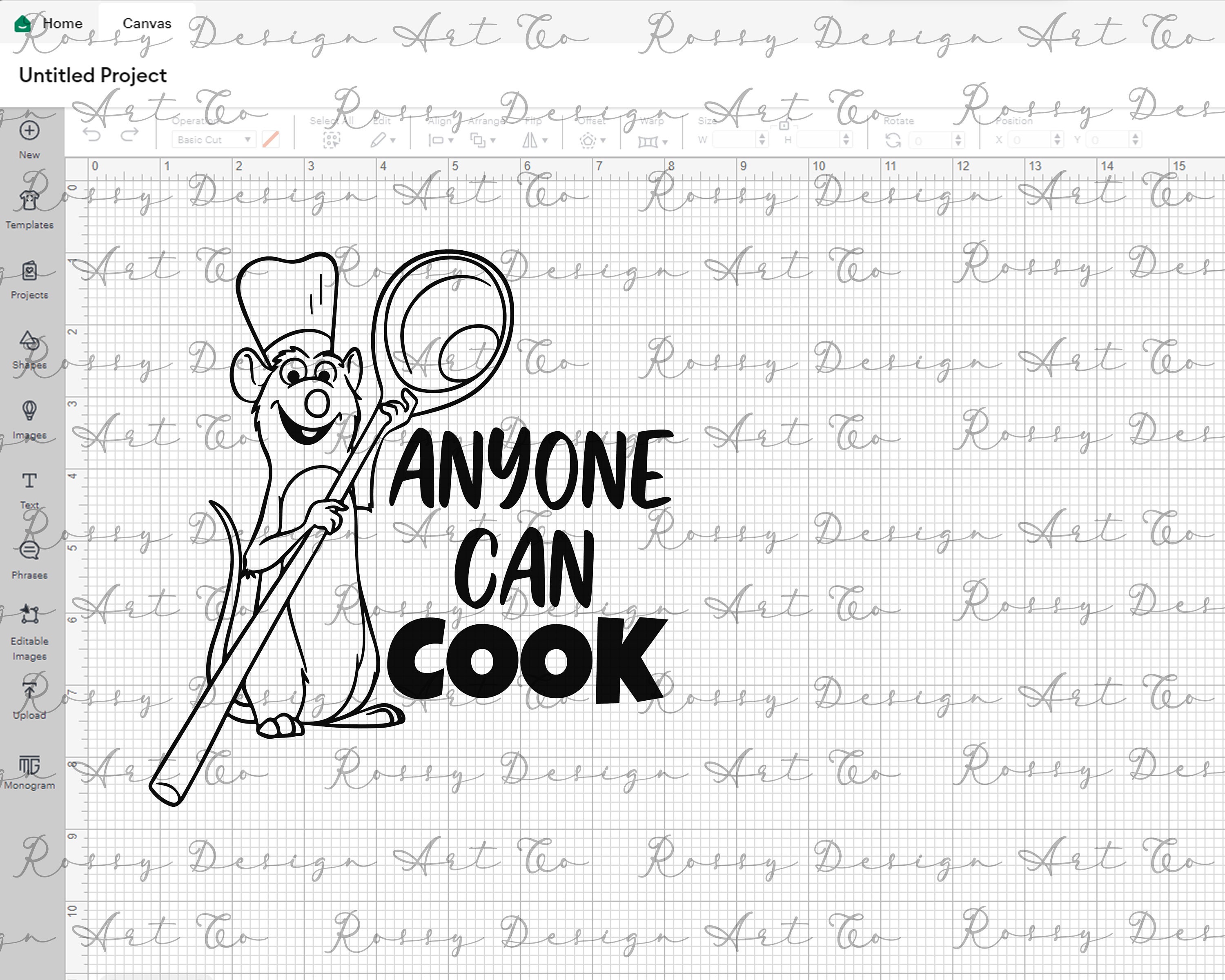 Anyone Can Cook Svg, Vector Rat Chef Svg, Remy SVG, Clipart, Family