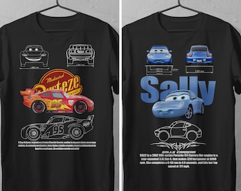 Lightning McQueen and Sally Cars PNG, sublimation and DTF design, Disney Pixar clipart, shirt print, Cricut projects, digital download, DTF