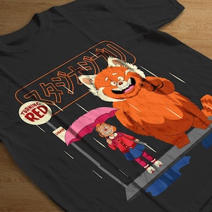 Turning Red PNG Design, Disney Red Panda Druckbar für Sublimation oder DTF, Süße Mei Lee Digitale Shirt Datei Sofort Download, Digital, lustig