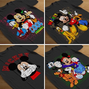 Disney bundle Mickey Mouse Shirt Design PNG - Disney Printable for Sublimation or DTF - Kids Birthday Shirt Digital Download File Digital image 1