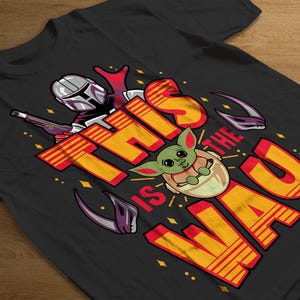 The Mandalorian PNG Design - Star Wars Druckbar für Sublimation und DTF - Digitaler Download Shirt Datei - Grogu Baby Yoda Art, Digital, lustig