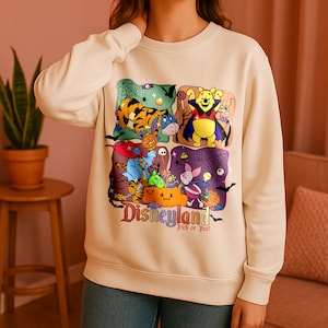 Schattige Halloween Forest Friends PNG, Herfst Cartoon Dieren T-shirt Ontwerp, Trick or Treat Sublimatie en DTF Bestand voor Kinderen, Grappige Halloween