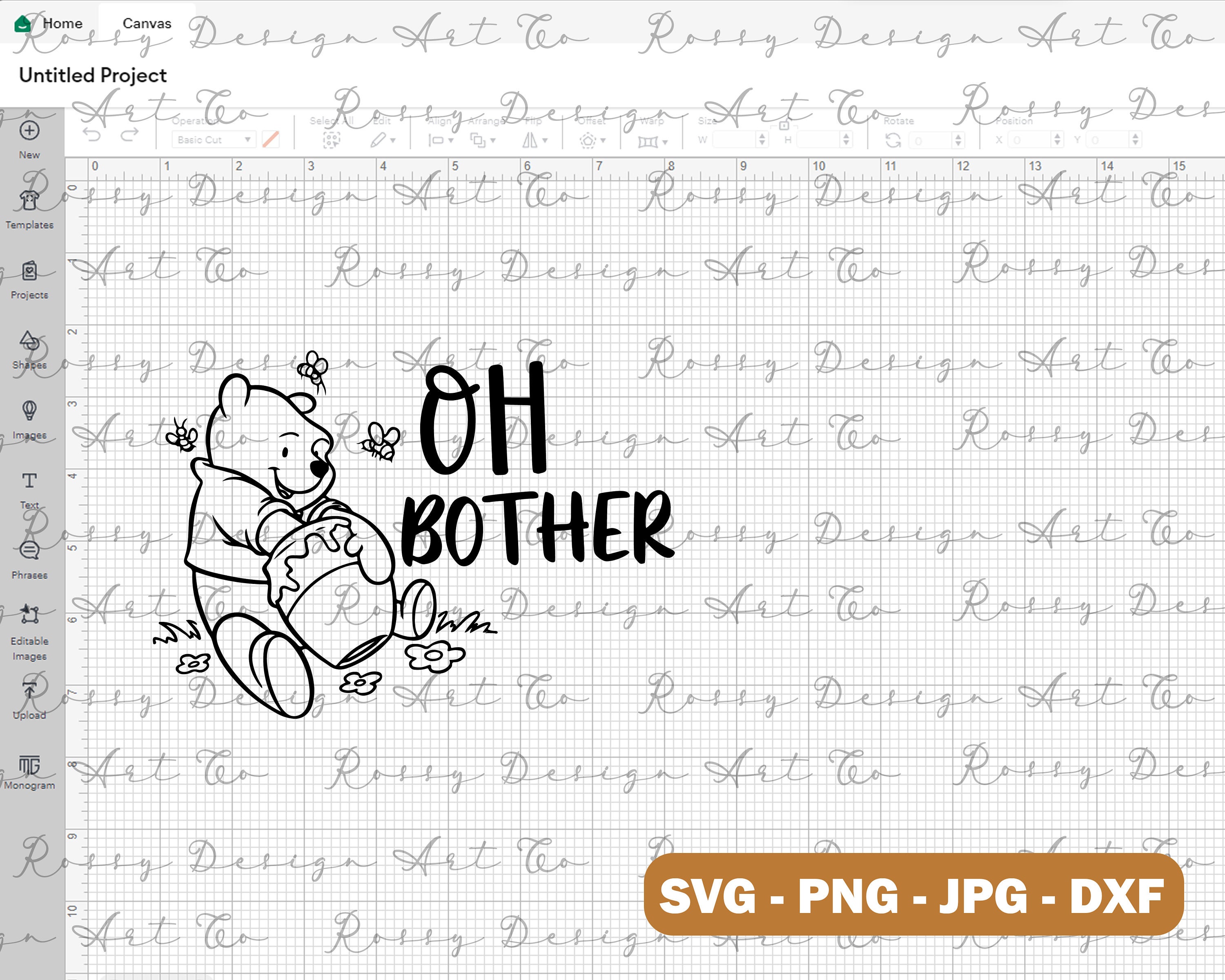 Oh Bother, Winnie Svg, Pooh SVG, Pooh Png, Family Vacaiton Png, Instant