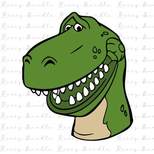 Visage vectoriel Rex SVG, Rex SVG, Toy SVG Story, Voyage en famille SVG, Vacances en famille SVG, Escouade familiale SVG, Mode vacances SVG, Fichier de découpe Cricut SVG