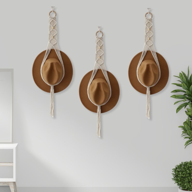 Multilayer Cotton Hat Organizer Hat Wall Hanging for Fedoras Baseball Caps Display Bohemian