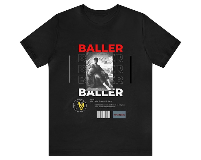 T-shirt Baller, T-shirt de basket-ball, chemise pour adolescents, streetwear de basket-ball, basket-ball, chemise de sport, chemise de jour de match
